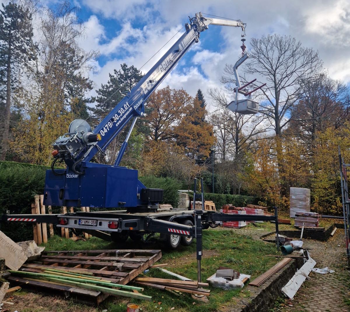 Grue tractable AHK 30/1500 vue d'ensemble