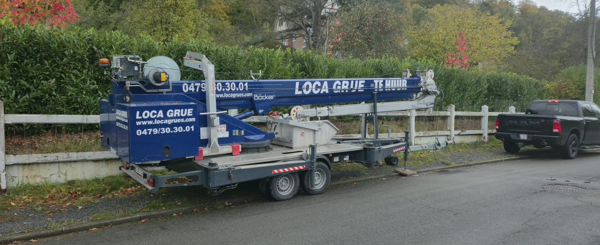Grue tractable AHK 30/1500 livraison chantier